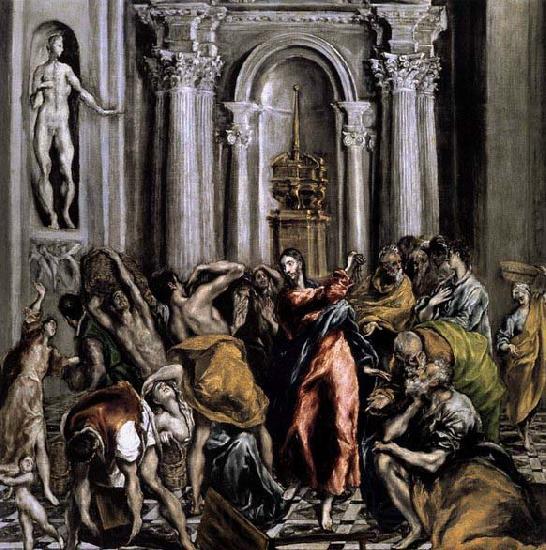 GRECO, El The Purification of the Temple after Spain oil painting art